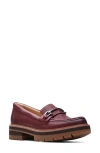 Clarksr Clarks(r) Orianna Bit Platform Loafer In Burgundy Leather