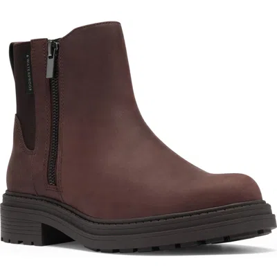 Clarksr Clarks(r) Orinoco 3 Waterproof Bootie In Dark Brown Lea