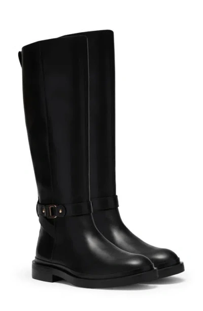 Clarksr Clarks(r) Previa Bit Knee High Leather Boot In Black Leather