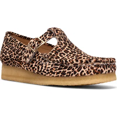 Clarksr Clarks(r) Wallabee Genuine Calf Hair T-bar Loafer In Animal Print