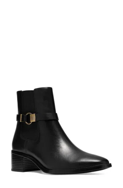 Clarksr Clarks(r) Wrenn Buckle Leather Bootie In Black Leather