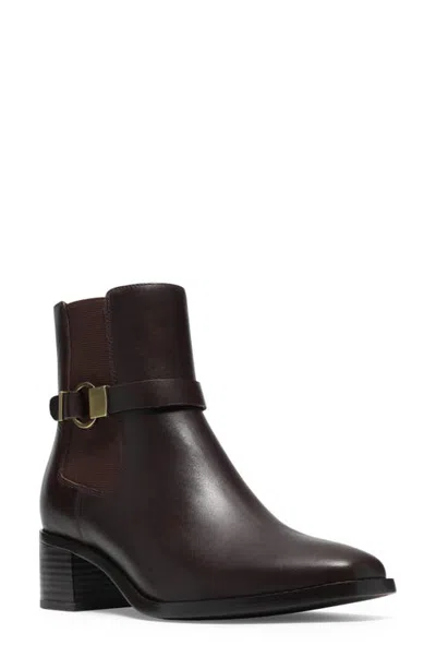 Clarksr Clarks(r) Wrenn Buckle Leather Bootie In Dark Brown Lea