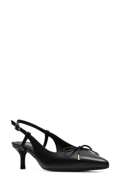 Clarksr Clarks(r) Zarey Bow Pointed Toe Slingback Pump In Black