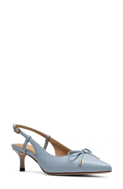 Clarksr Clarks(r) Zarey Bow Pointed Toe Slingback Pump In Blue