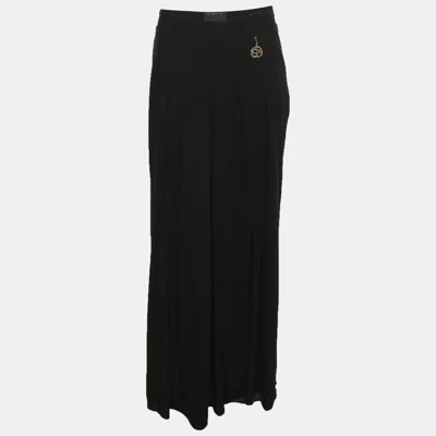 Pre-owned Class By Roberto Cavalli Black Jersey Maxi Skirt S