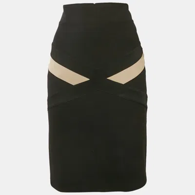 Pre-owned Class By Roberto Cavalli Black Jersey Pencil Skirt M