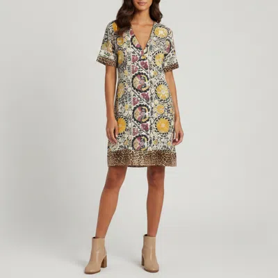 Pre-owned Class By Roberto Cavalli Multicolor Printed Jersey Dress M