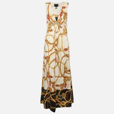 Pre-owned Class By Roberto Cavalli Multicolor Printed Jersey Sleeveless Maxi Dress M
