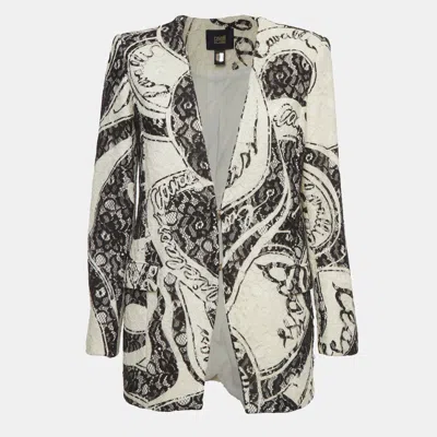 Class By Roberto Cavalli White/black Lace Regular Fit Blazer