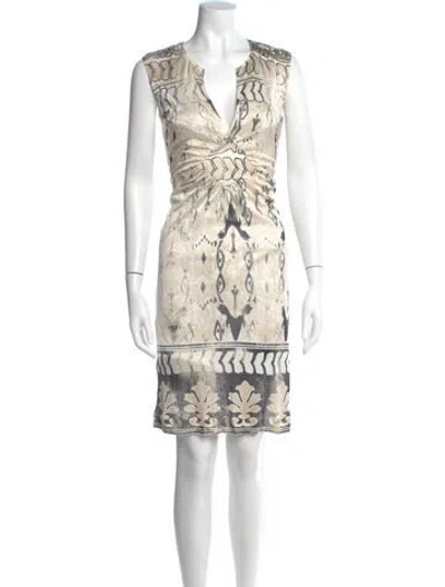 Pre-owned Class Roberto Cavalli 2011 Knee-length Dress In White