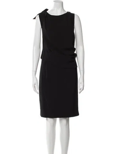 Pre-owned Class Roberto Cavalli Asymmetrical Knee-length Dress In Black