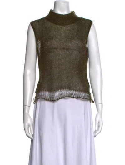 Pre-owned Class Roberto Cavalli Mock Neck Sweater W/ Tags In Green