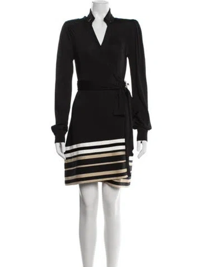 Pre-owned Class Roberto Cavalli Plaid Print Midi Length Dress In Black