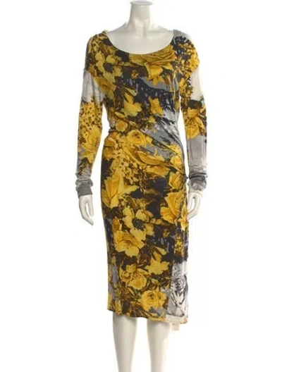 Pre-owned Class Roberto Cavalli Printed Mini Dress In Multi