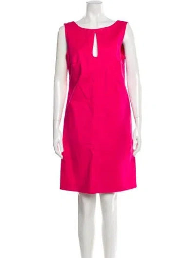 Pre-owned Class Roberto Cavalli Scoop Neck Mini Dress In Pink