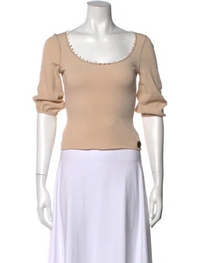 Pre-owned Class Roberto Cavalli Scoop Neck Sweater In Neutrals
