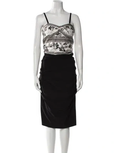 Pre-owned Class Roberto Cavalli Silk Knee-length Dress In Black