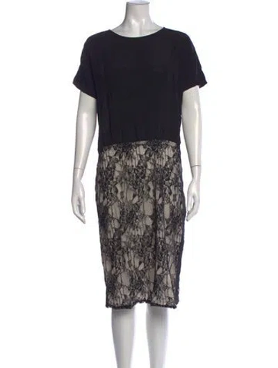 Pre-owned Class Roberto Cavalli Silk Knee-length Dress In Black
