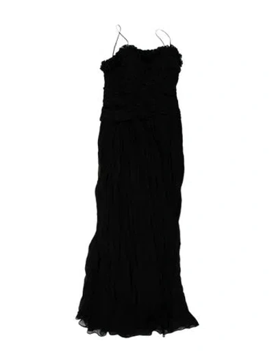 Pre-owned Class Roberto Cavalli Silk Long Dress In Black