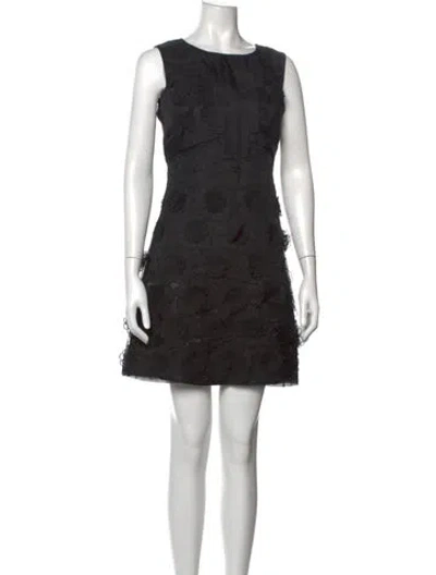 Pre-owned Class Roberto Cavalli Silk Mini Dress In Black