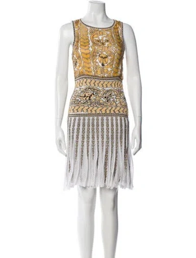 Pre-owned Class Roberto Cavalli Silk Mini Dress In Multi