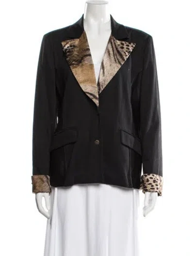 Pre-owned Class Roberto Cavalli Vintage 2000's Blazer In Black