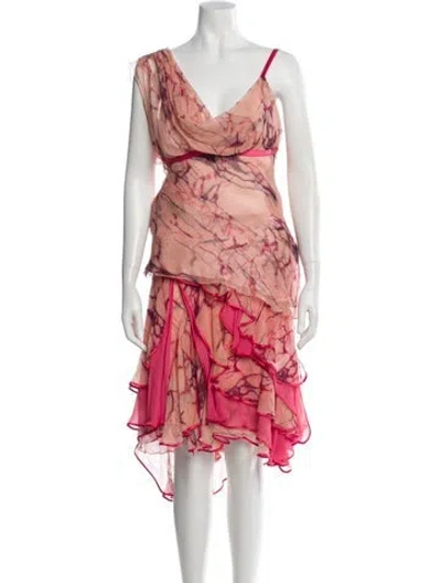 Pre-owned Class Roberto Cavalli Vintage 2000's Skirt Set In Pink