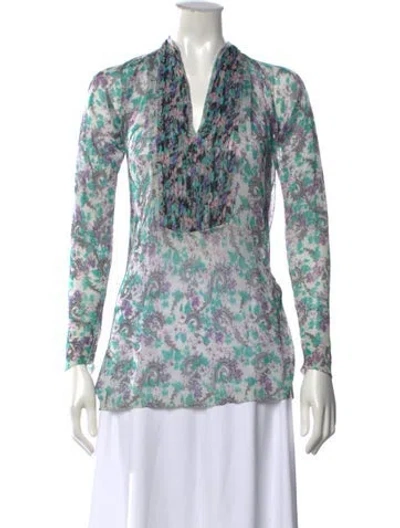 Pre-owned Class Roberto Cavalli Vintage 2000's Top In Blue