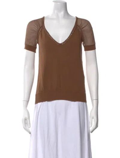 Pre-owned Class Roberto Cavalli Vintage 2000's Top In Brown