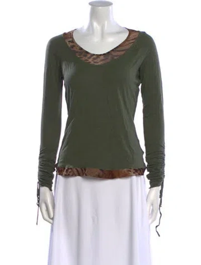 Pre-owned Class Roberto Cavalli Vintage 2000's Top In Green