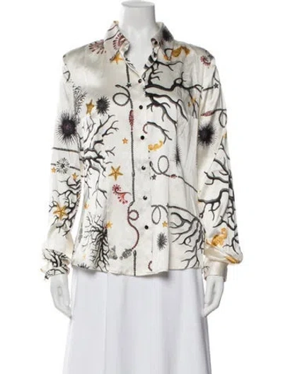 Pre-owned Class Roberto Cavalli Vintage 2000's Top In Neutrals