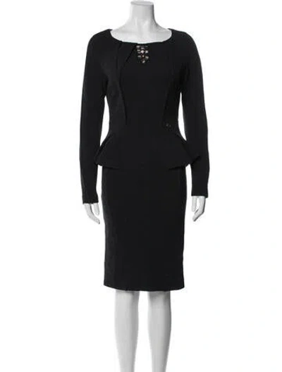 Pre-owned Class Roberto Cavalli Vintage Knee-length Dress In Grey