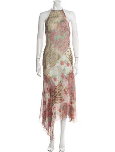 Pre-owned Class Roberto Cavalli Vintage Long Dress In Neutrals