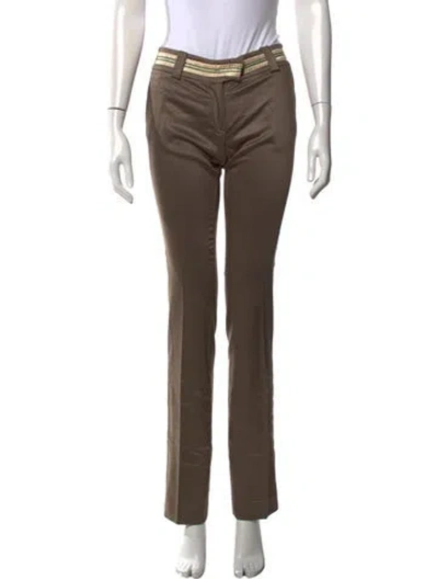Pre-owned Class Roberto Cavalli Vintage Straight Leg Pants In Brown