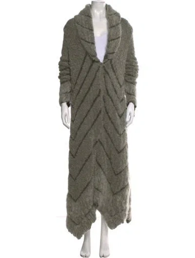 Pre-owned Class Roberto Cavalli Virgin Wool Striped Sweater In Green