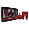 Classic Collection Mustang Red By  For Men - 3 Pc Gift Set 3.4oz Edt Spray In Yellow/purple/orange/red