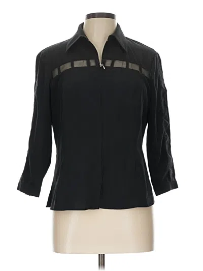 Pre-owned Classic Elements 3/4 Sleeve Blouse In Black