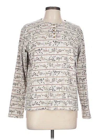 Pre-owned Classic Elements Long Sleeve Blouse In Silver