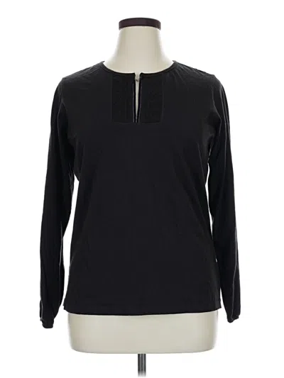 Pre-owned Classic Elements Long Sleeve Henley Shirt In Black