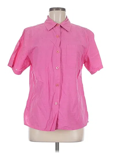 Pre-owned Classic Elements Short Sleeve Blouse In Pink
