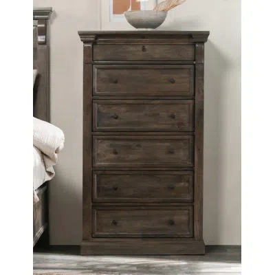 Classic Home Adelaide 6 - Drawer Solid Wood Dresser In Brown