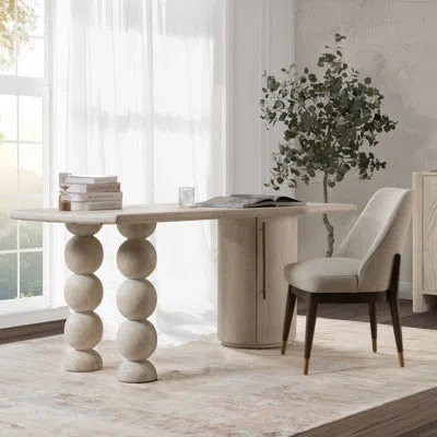 Classic Home Adir Solid Mango Wood Wood Desk In Neutral