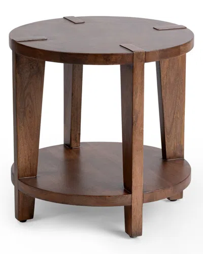 Classic Home Alenna Mango Wood End Table In Brown