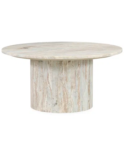 Classic Home Amberly Marble Coffee Table In Neutral