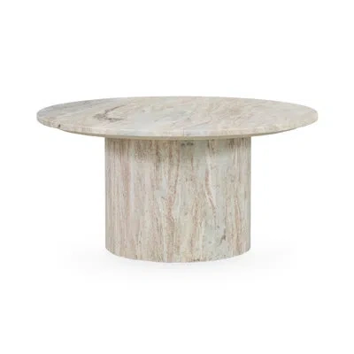 Classic Home Amberly Marble Coffee Table In Multi