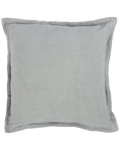 Classic Home Amy 100% Linen 22in Square Throw Pillow In Gray