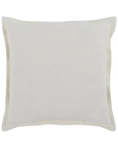 Classic Home Amy 100% Linen 22in Square Throw Pillow In Ivory