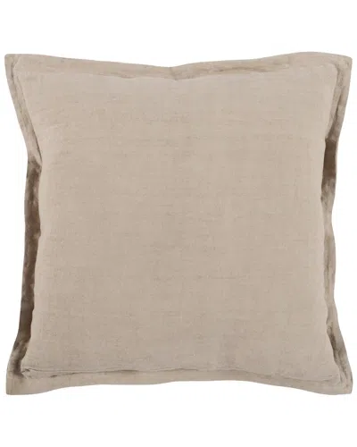 Classic Home Amy 100% Linen 22in Square Throw Pillow In Natural
