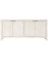 Classic Home Astrid 86in 4 Door Reclaimed Pine Wood Sideboard In White