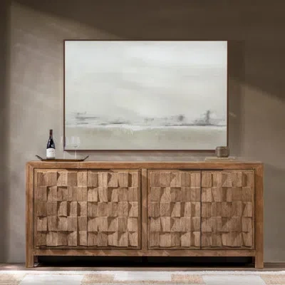 Classic Home Astrid Reclaimed Pine Buffet Sideboard In Drifted Sand